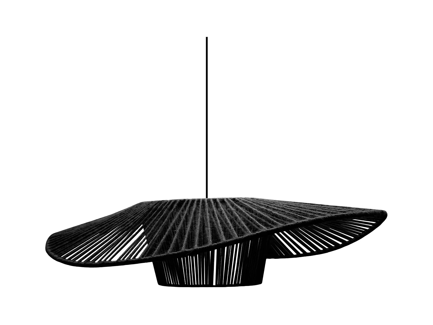 Suspension TOSEL ,tissu,Noir ,H 70xD35x P 40cm