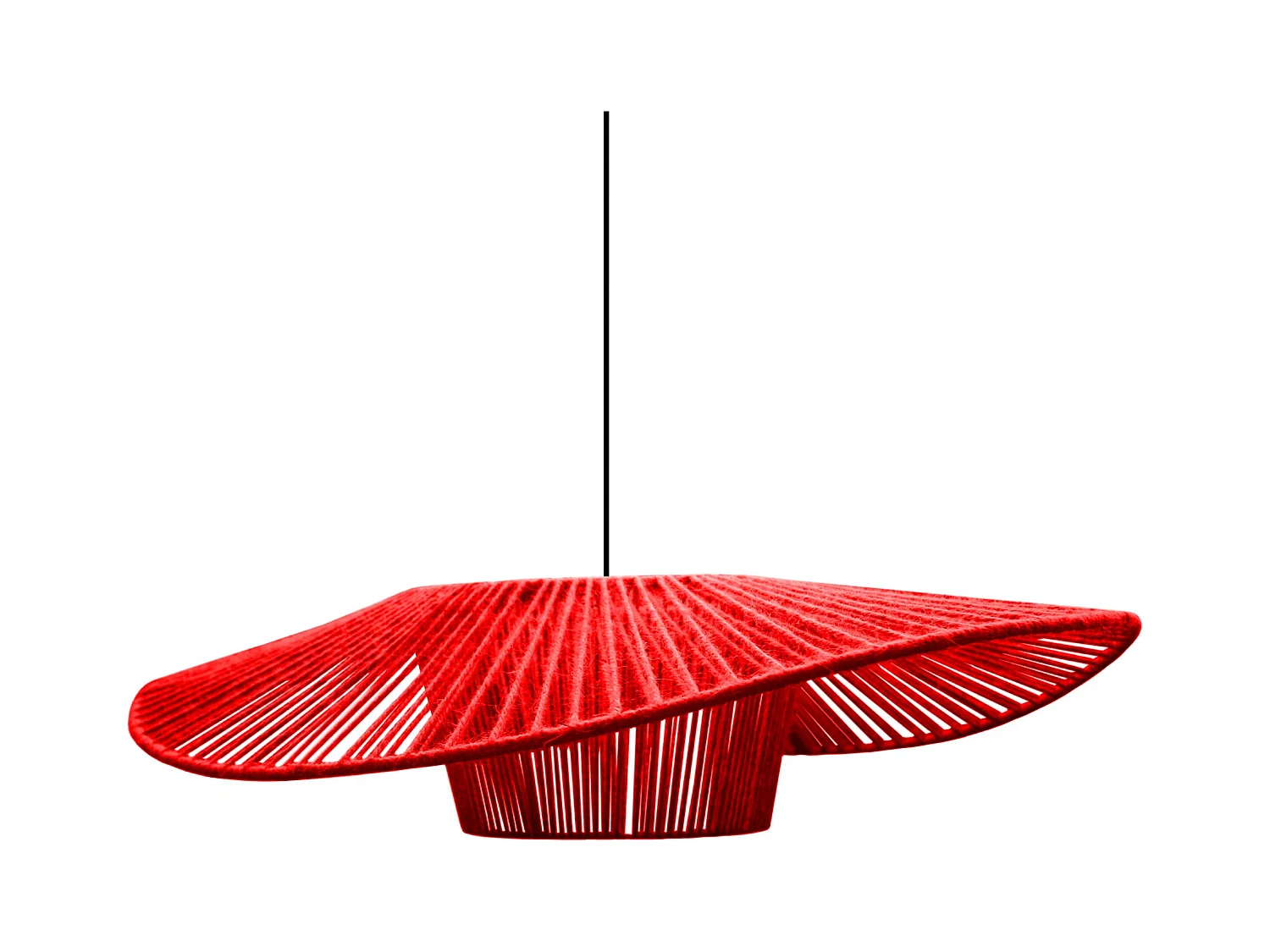 Suspension TOSEL ,tissu,Rouge ,H 70x D55xP60cm