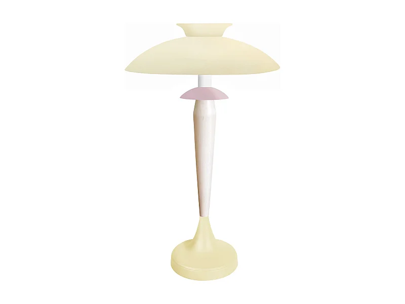 Lampe de Salon TOSEL ,métal,bois,beige,H57xD40xP40cm