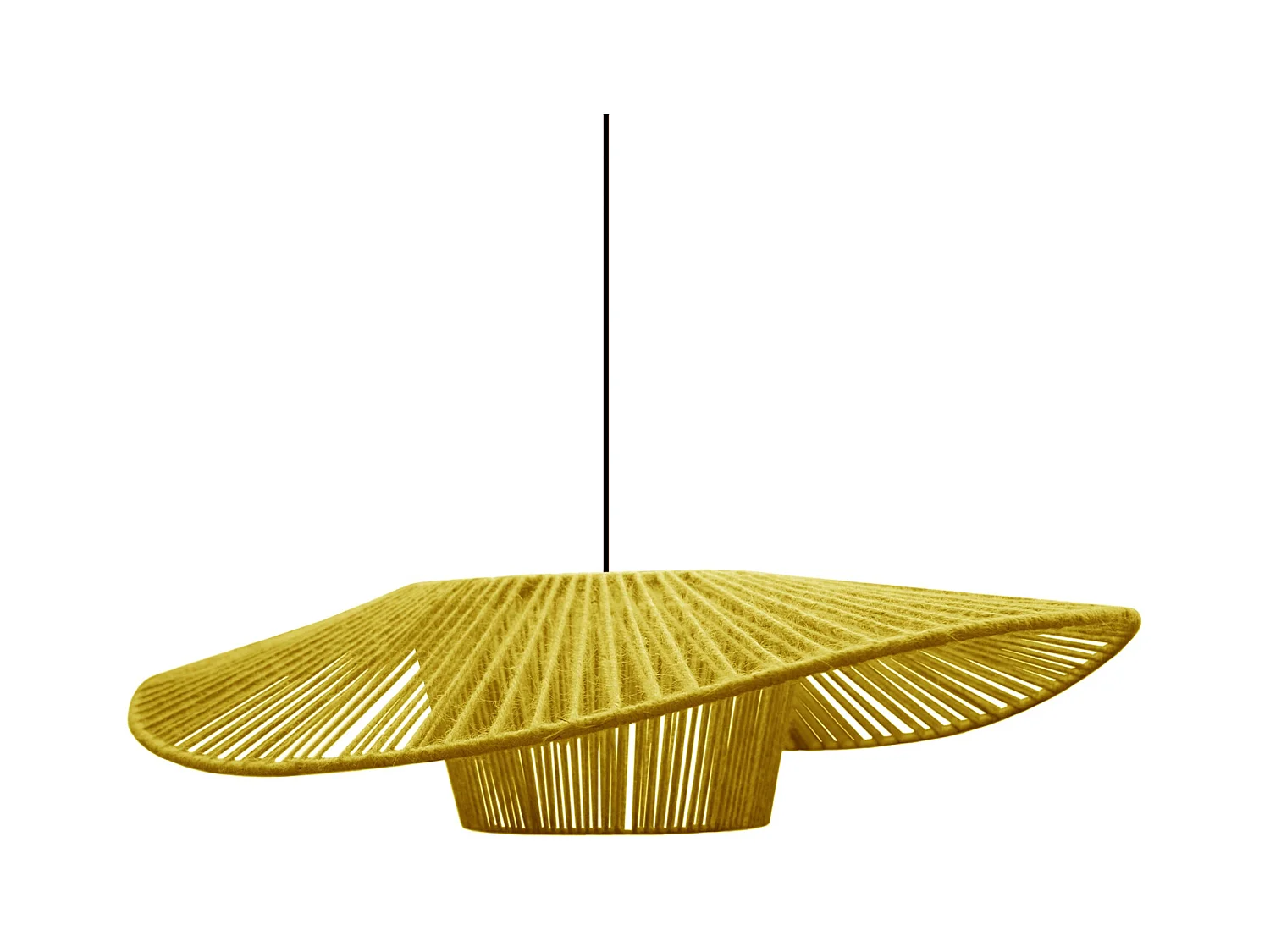 Suspension TOSEL ,tissu,Jaune ,H 80xD 75x P 80cm