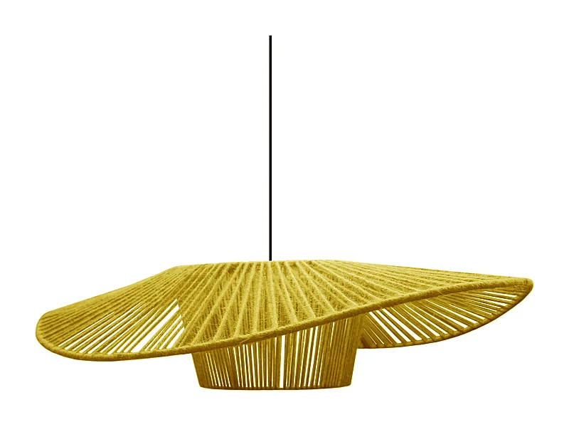 Suspensión  TOSEL ,tela,AMARILLO,A 80xD 75x P 80cm