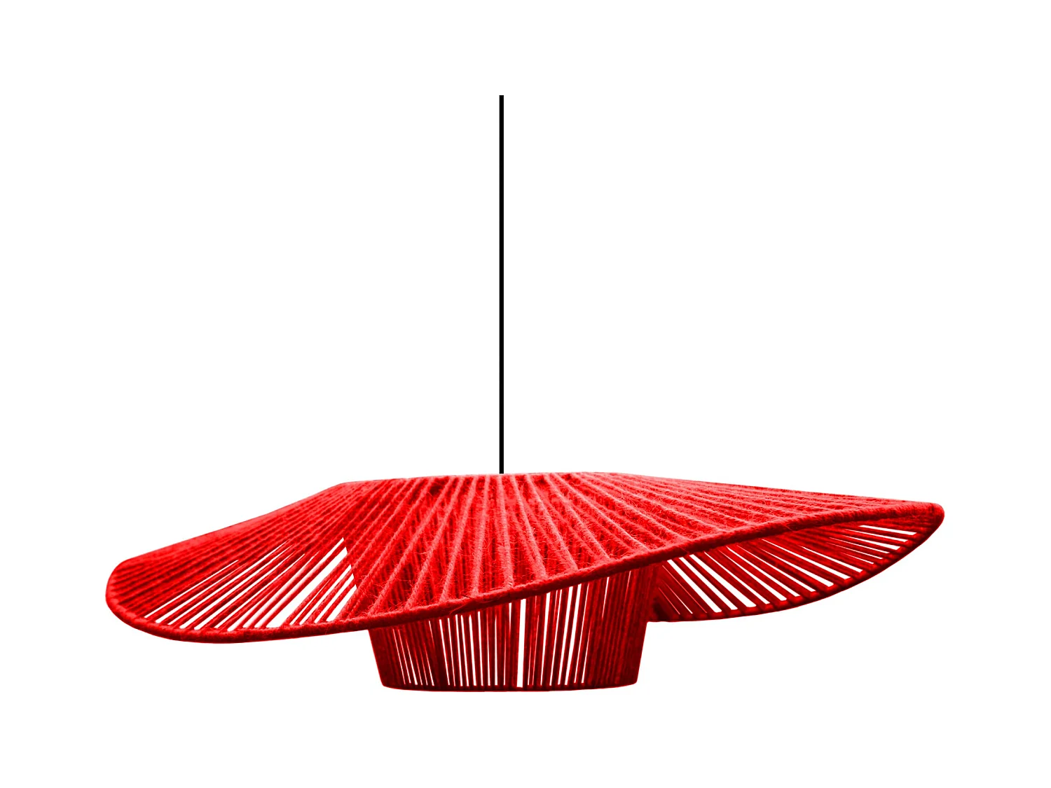 Suspension TOSEL ,tissu,Rouge ,H80xD 75xP80cm