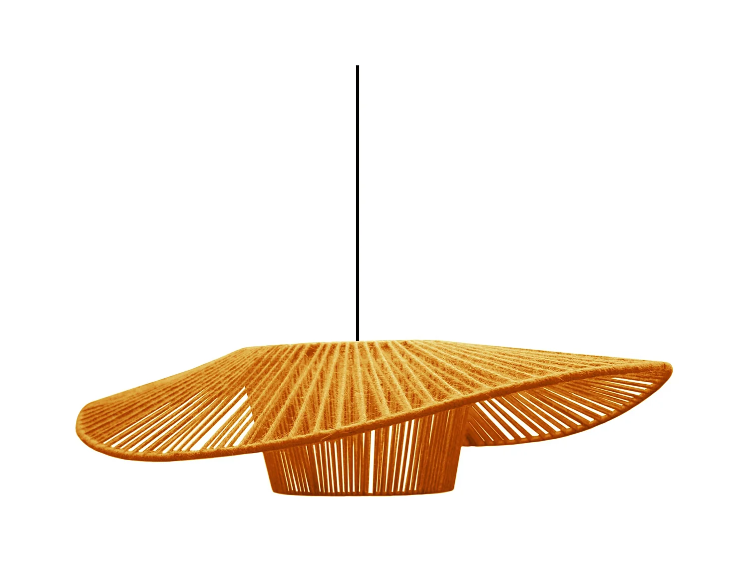 Suspension TOSEL ,tissu,Jaune ,H 70xD55x P 60cm