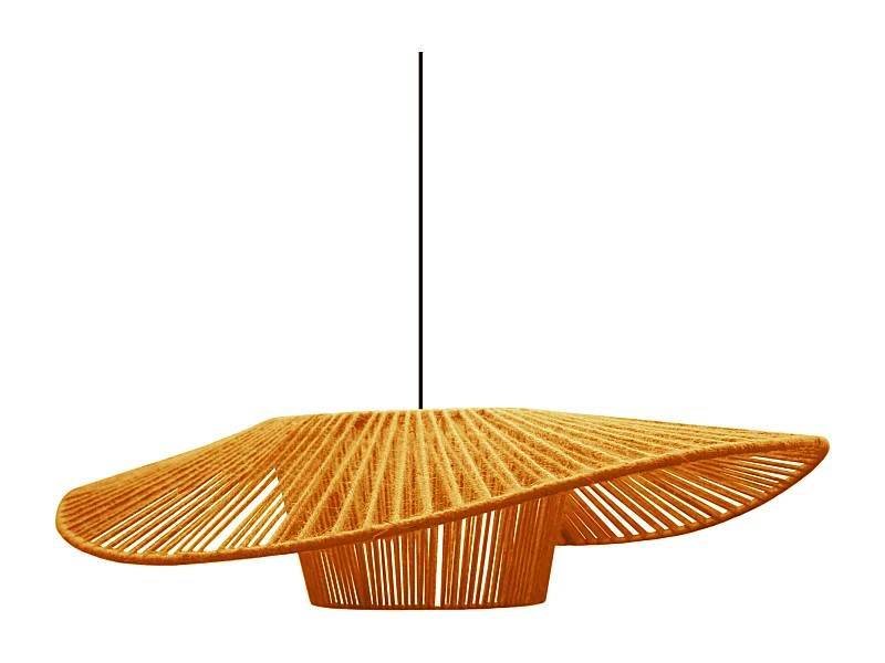 Suspension TOSEL ,tissu,Jaune ,H 70xD55x P 60cm