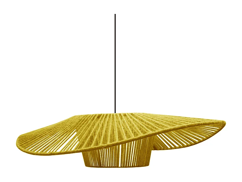 Suspension TOSEL ,tissu,Jaune ,H 70x D35xP40cm
