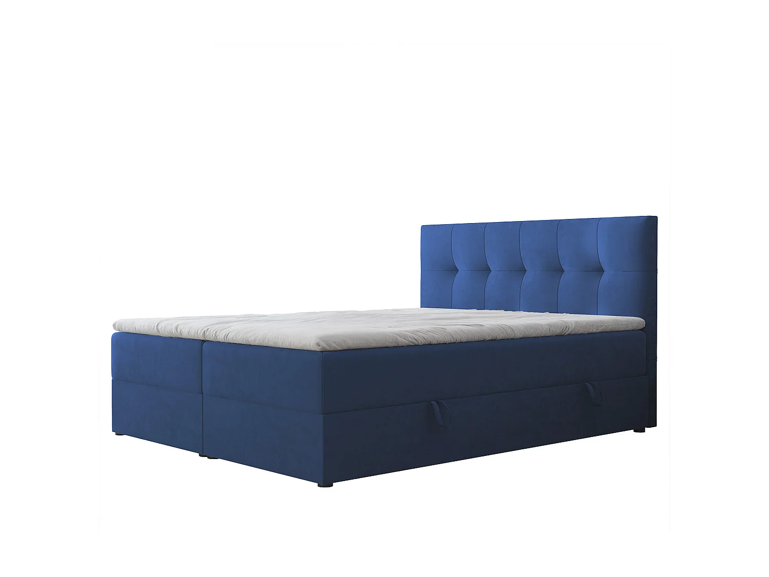 Lit continental rembourré avec surmatelas, bleu - 180x200 - RENZO