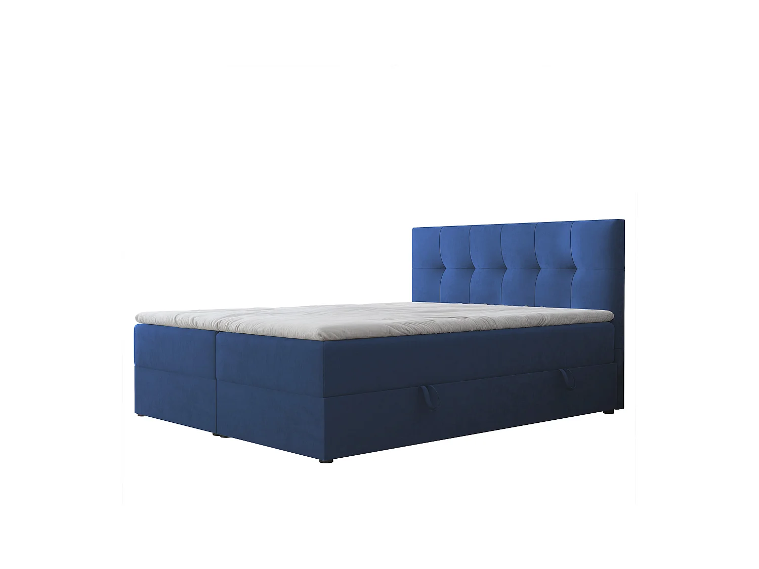 Lit continental rembourré avec surmatelas, bleu - 140x200 - RENZO