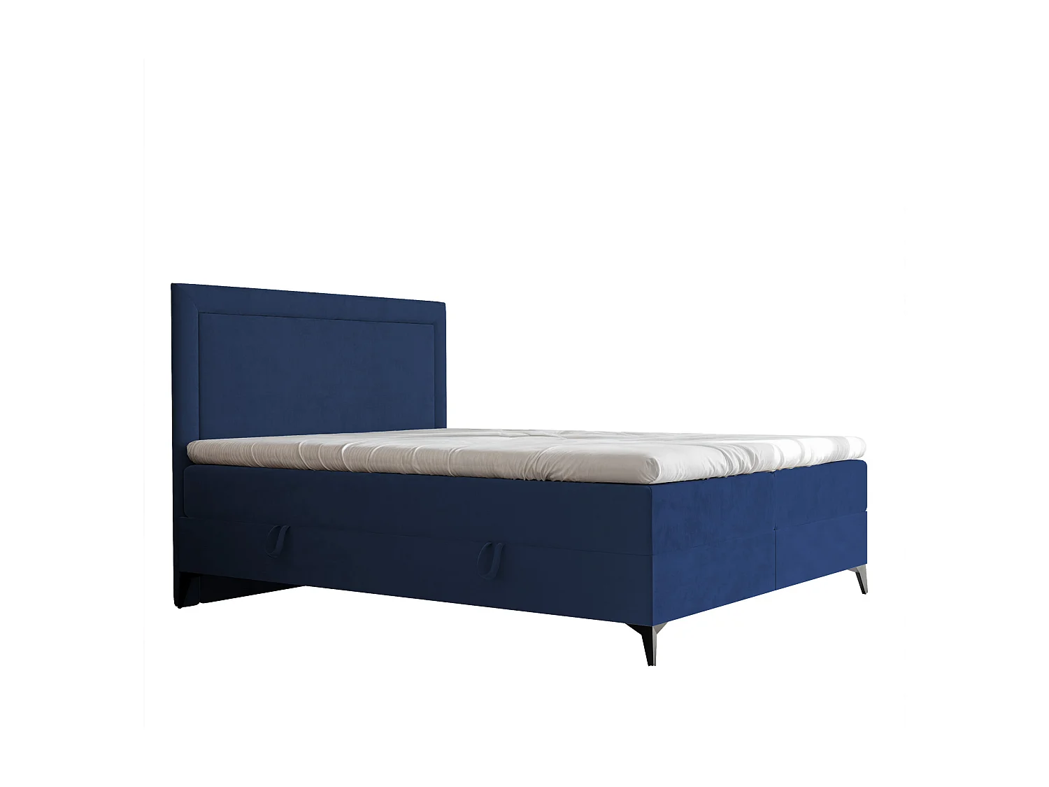 Lit continental rembourré avec surmatelas, bleu - 120x200 - NERO