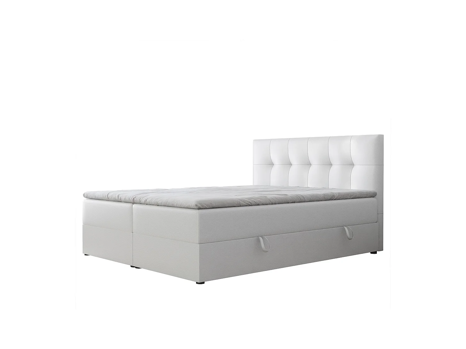 Lit continental rembourré avec surmatelas, blanc  - 160x200 - RENZO