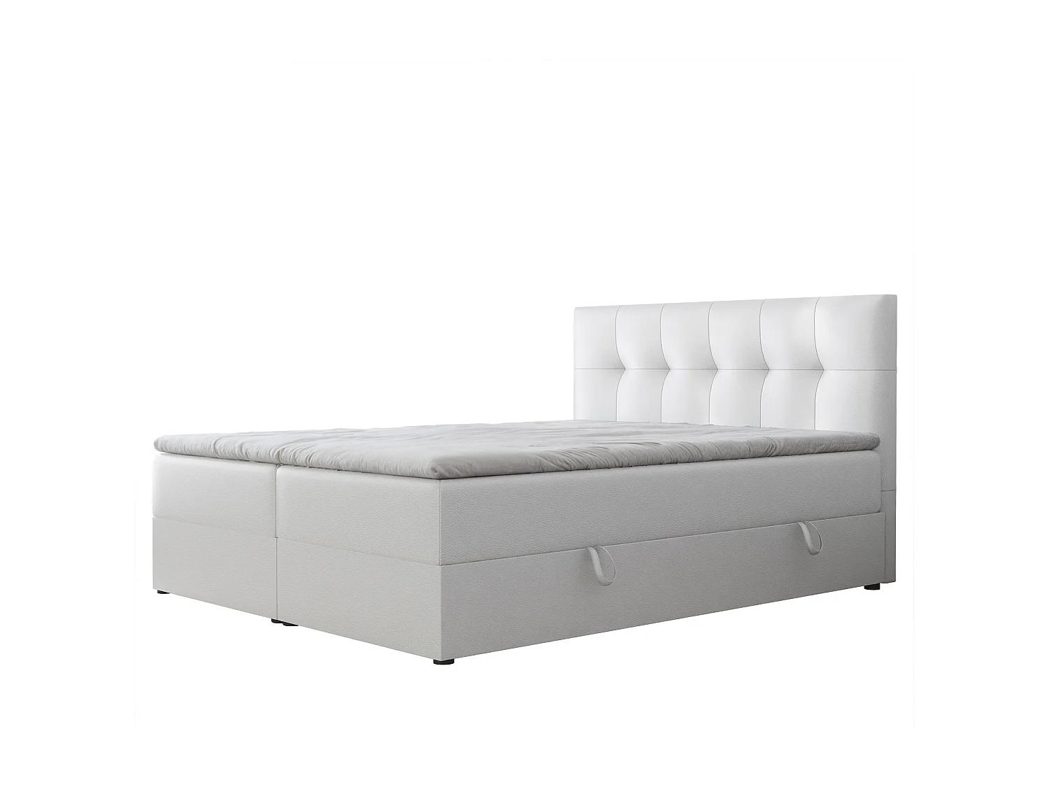 Lit continental rembourré avec surmatelas, blanc  - 160x200 - RENZO