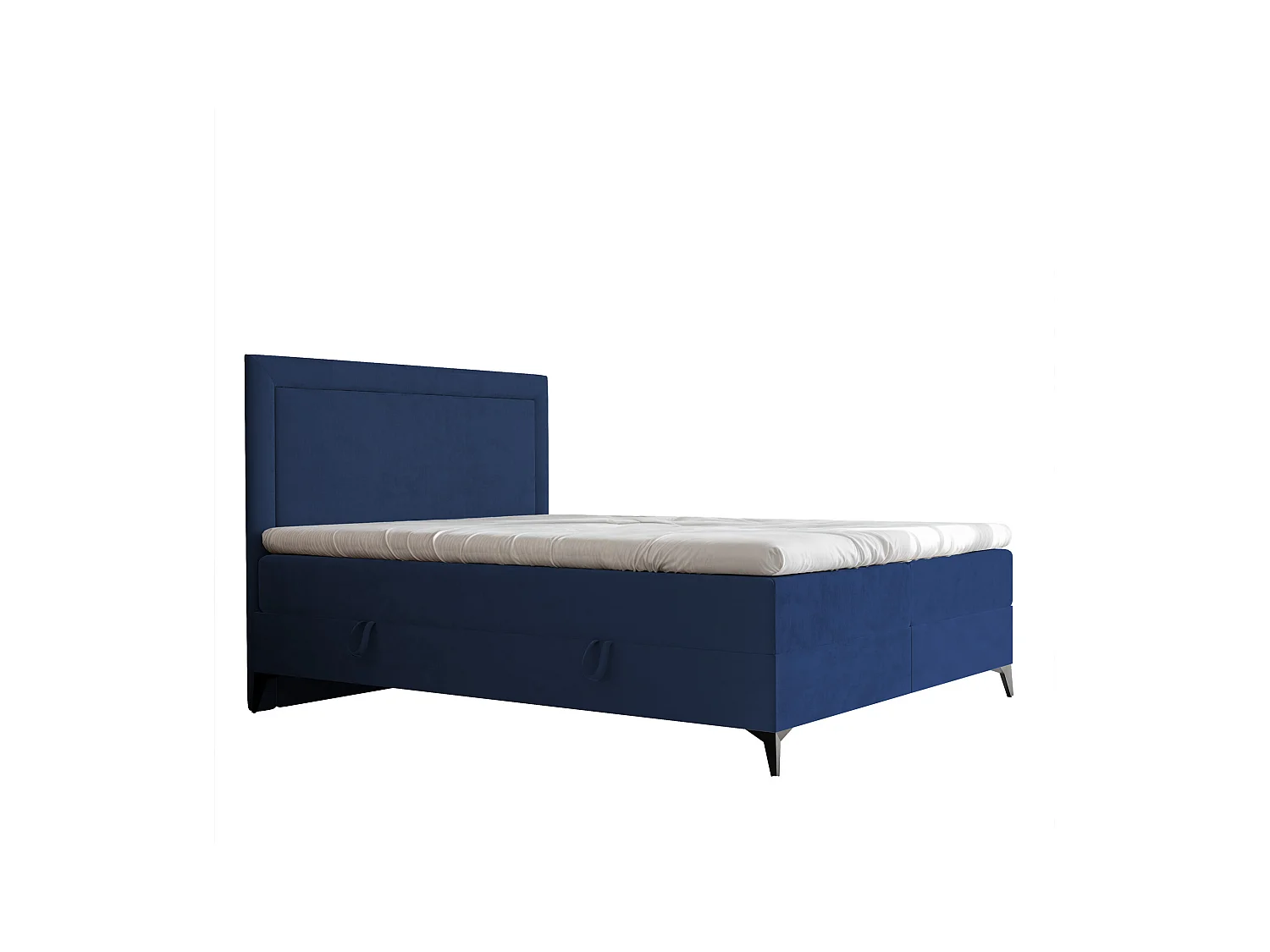 Lit continental rembourré avec surmatelas, bleu - 180x200 - NERO
