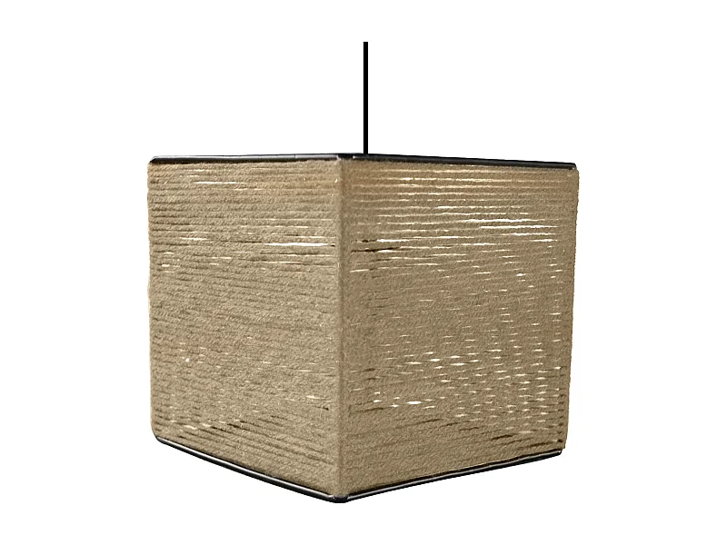 Suspension TOSEL ,fibre ,naturel,H 90xD 25x P 25cm