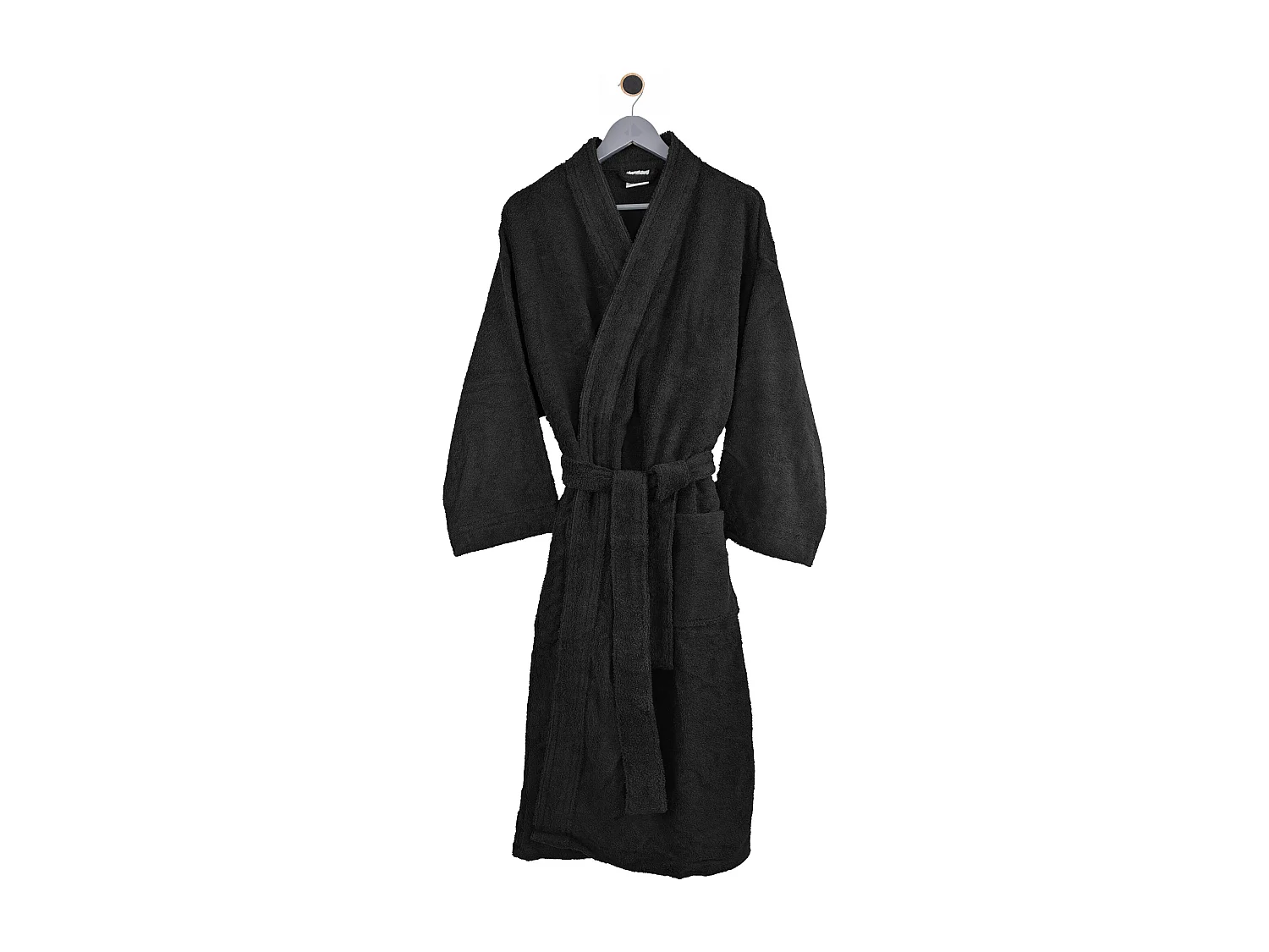 Peignoir kimono adulte PURE coton XL noir