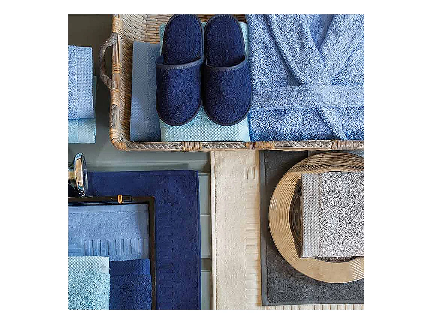 Peignoir kimono adulte PURE coton XL gris argent