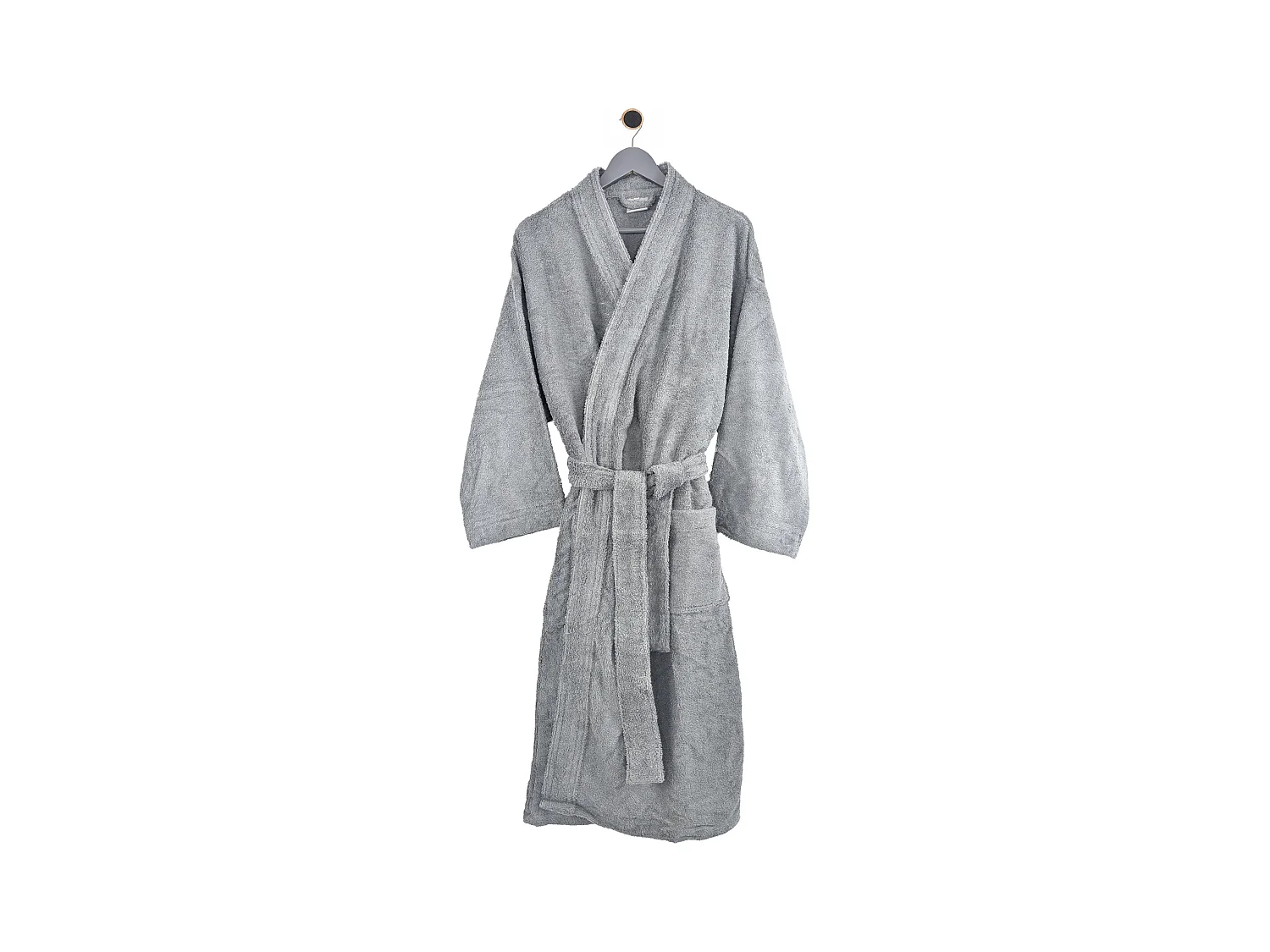 Peignoir kimono adulte PURE coton XL gris argent