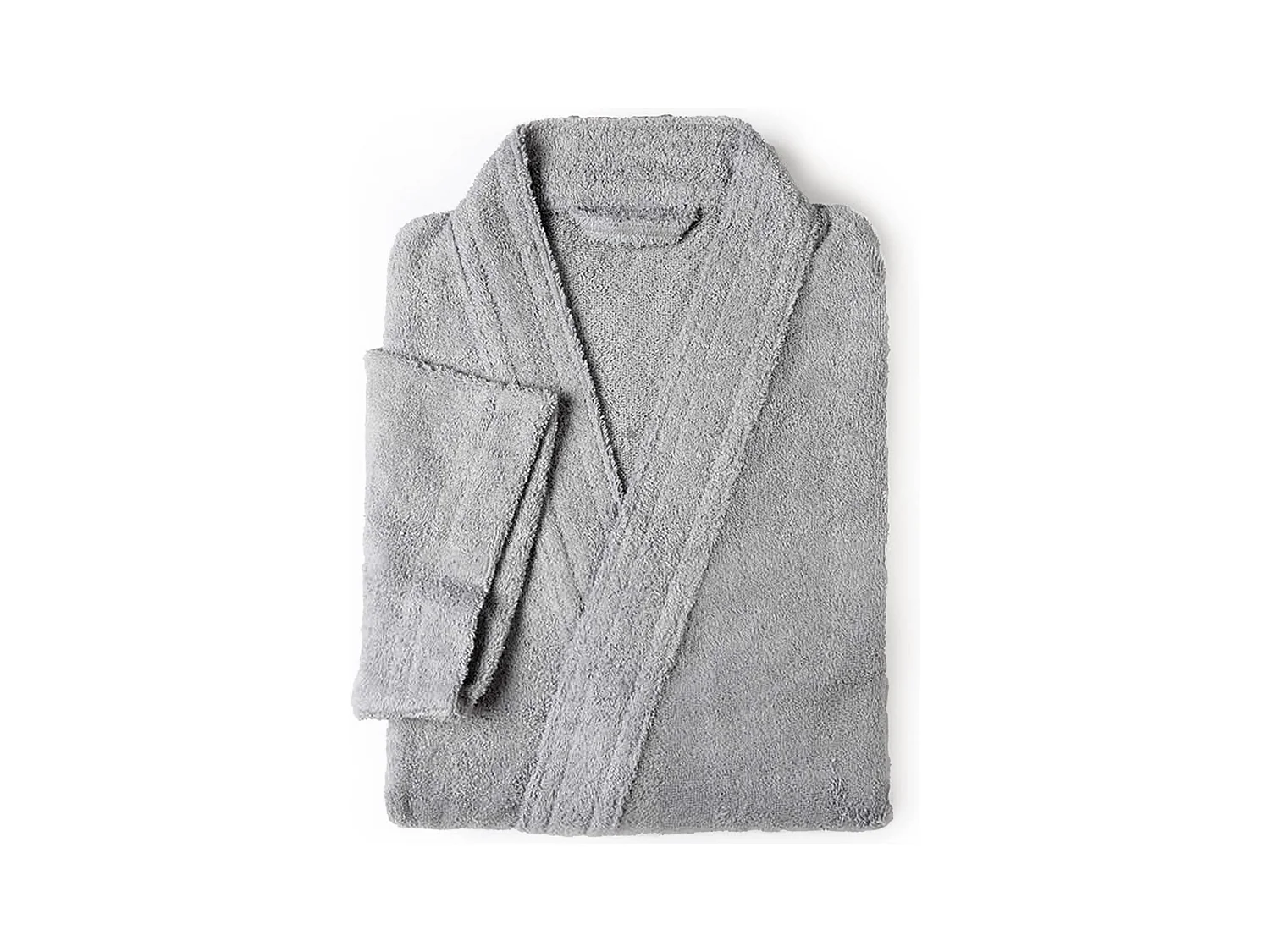 Peignoir kimono adulte PURE coton XL gris argent
