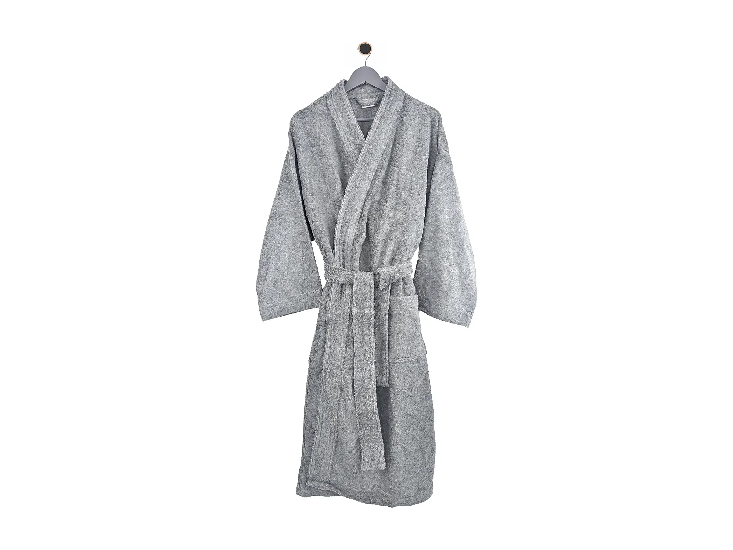 Peignoir kimono adulte PURE coton XL gris argent