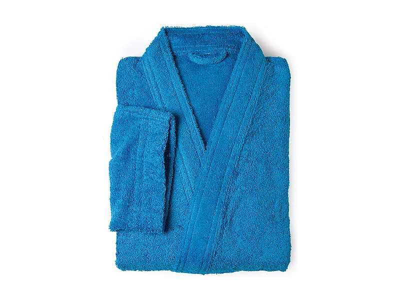 Peignoir kimono adulte PURE coton XL bleu turquoise