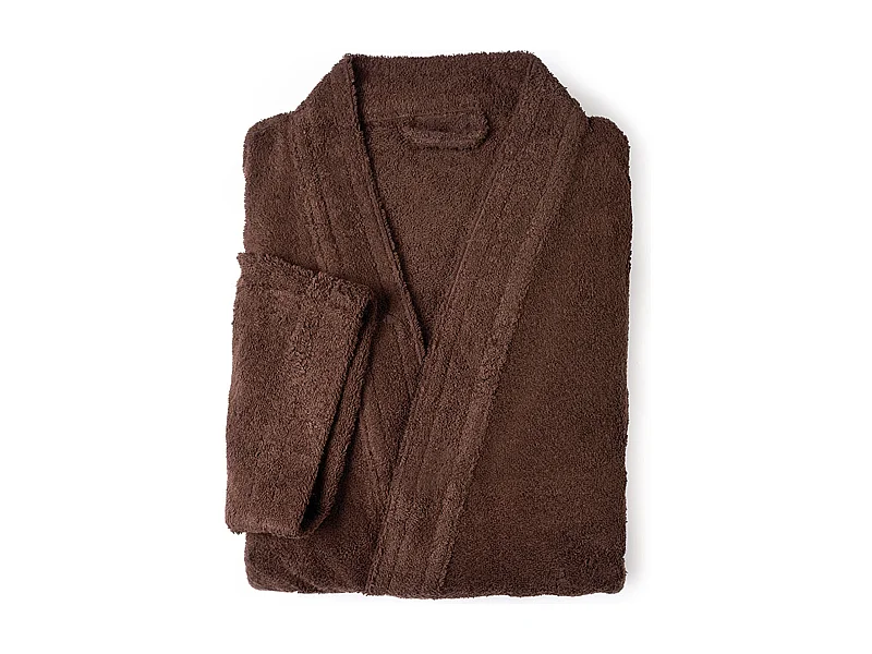 Peignoir kimono adulte PURE coton XL marron
