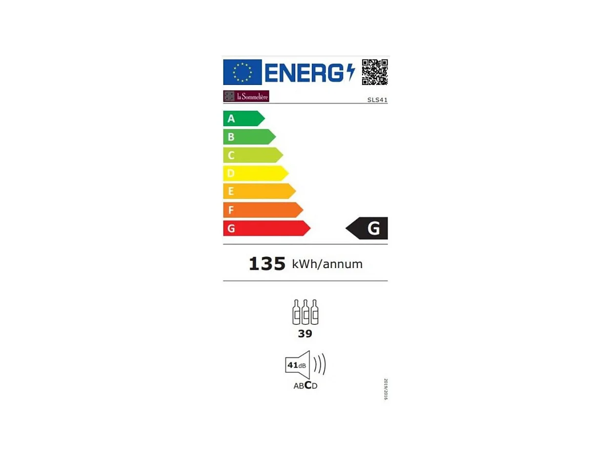 Cave de service 39 Btls Froid Statique LA SOMMELIERE 47.4cm G, SLS41