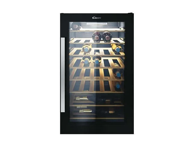 CANDY CWC 154 EEL/N - Cave a Vin WIFI - 121L - Classe A - 49 cm x 84,5 cm - Noir + Inox