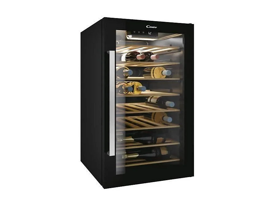 CANDY CWC 154 EEL/N - Cave a Vin WIFI - 121L - Classe A - 49 cm x 84,5 cm - Noir + Inox