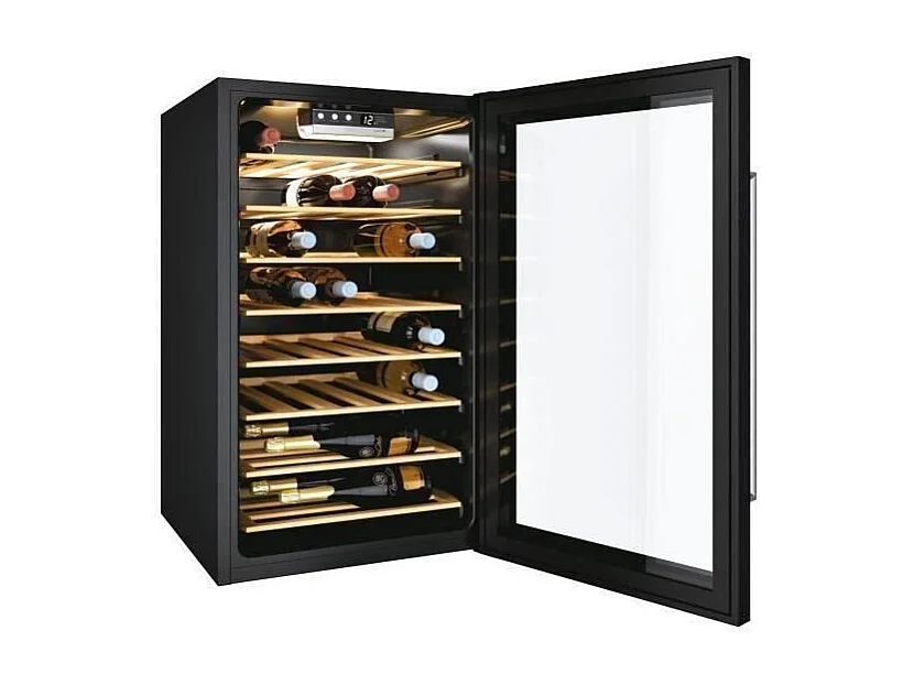 CANDY CWC 154 EEL/N - Cave a Vin WIFI - 121L - Classe A - 49 cm x 84,5 cm - Noir + Inox