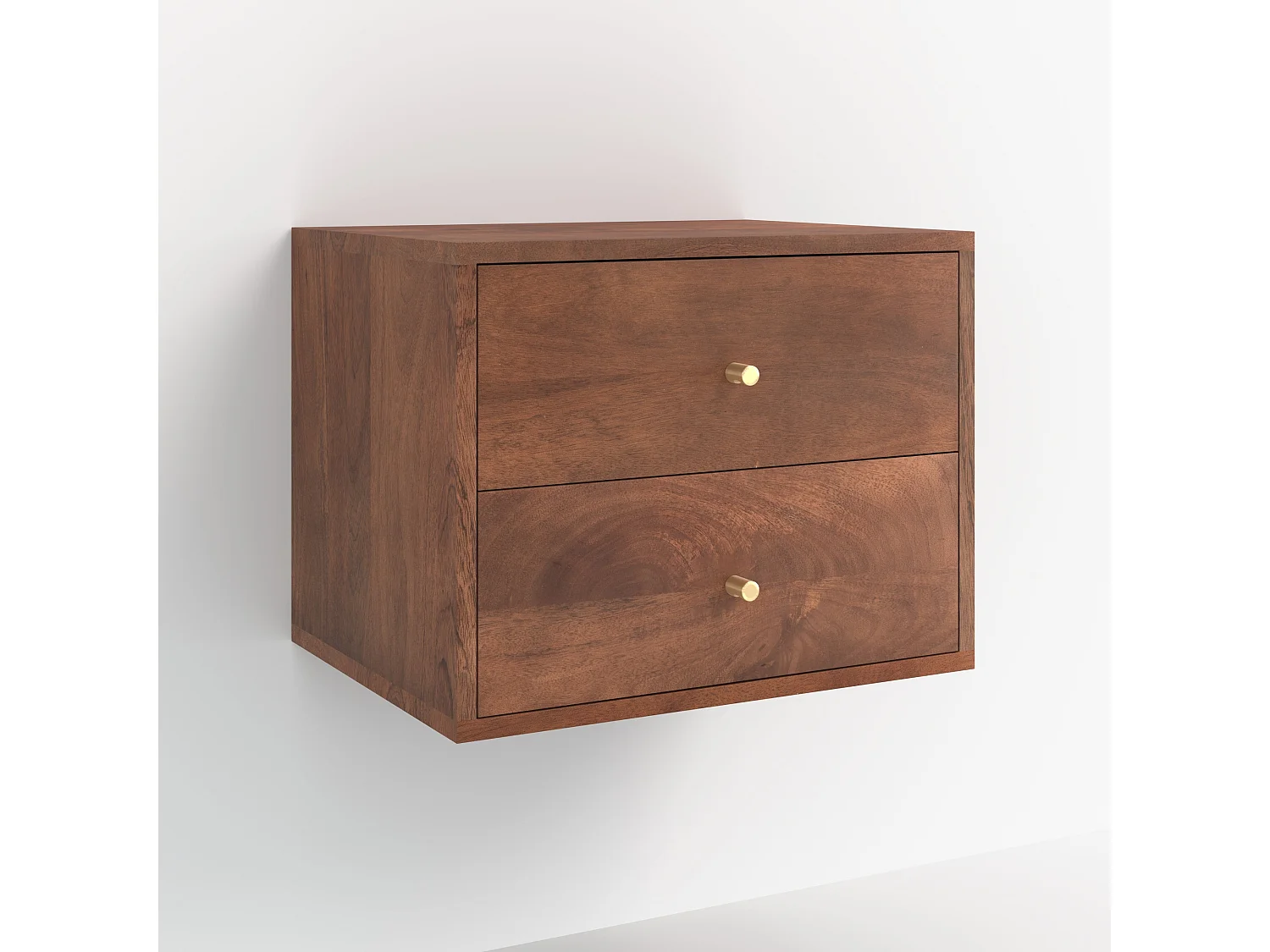 Mobile da comodino sospeso in legno di mango - Oréa