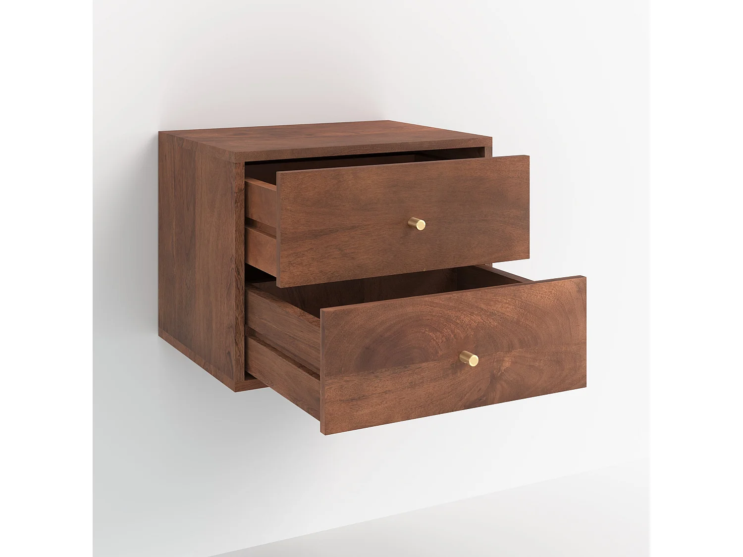 Mobile da comodino sospeso in legno di mango - Oréa