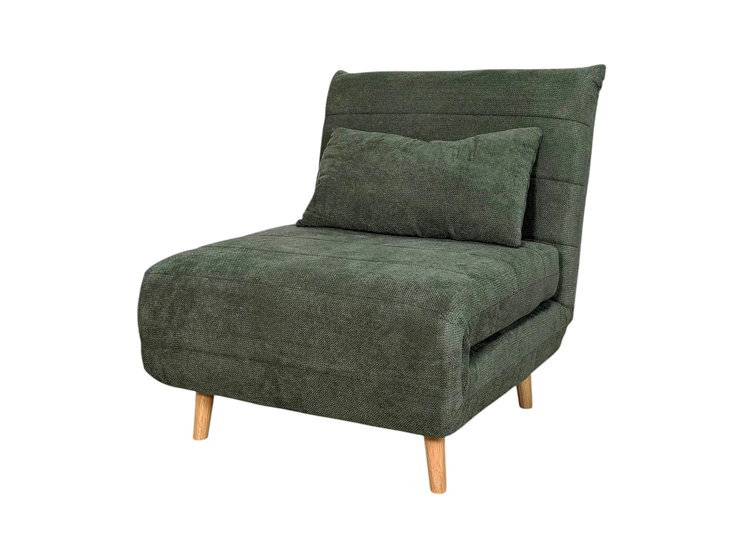 Fauteuil convertible 1 place vert - coussin inclus PALAU