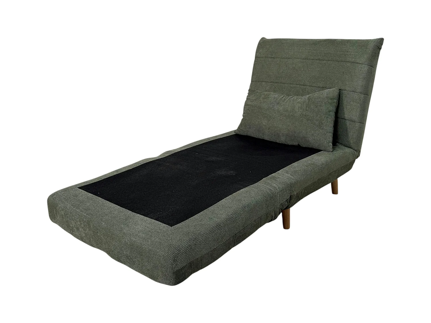 Fauteuil convertible 1 place vert - coussin inclus PALAU