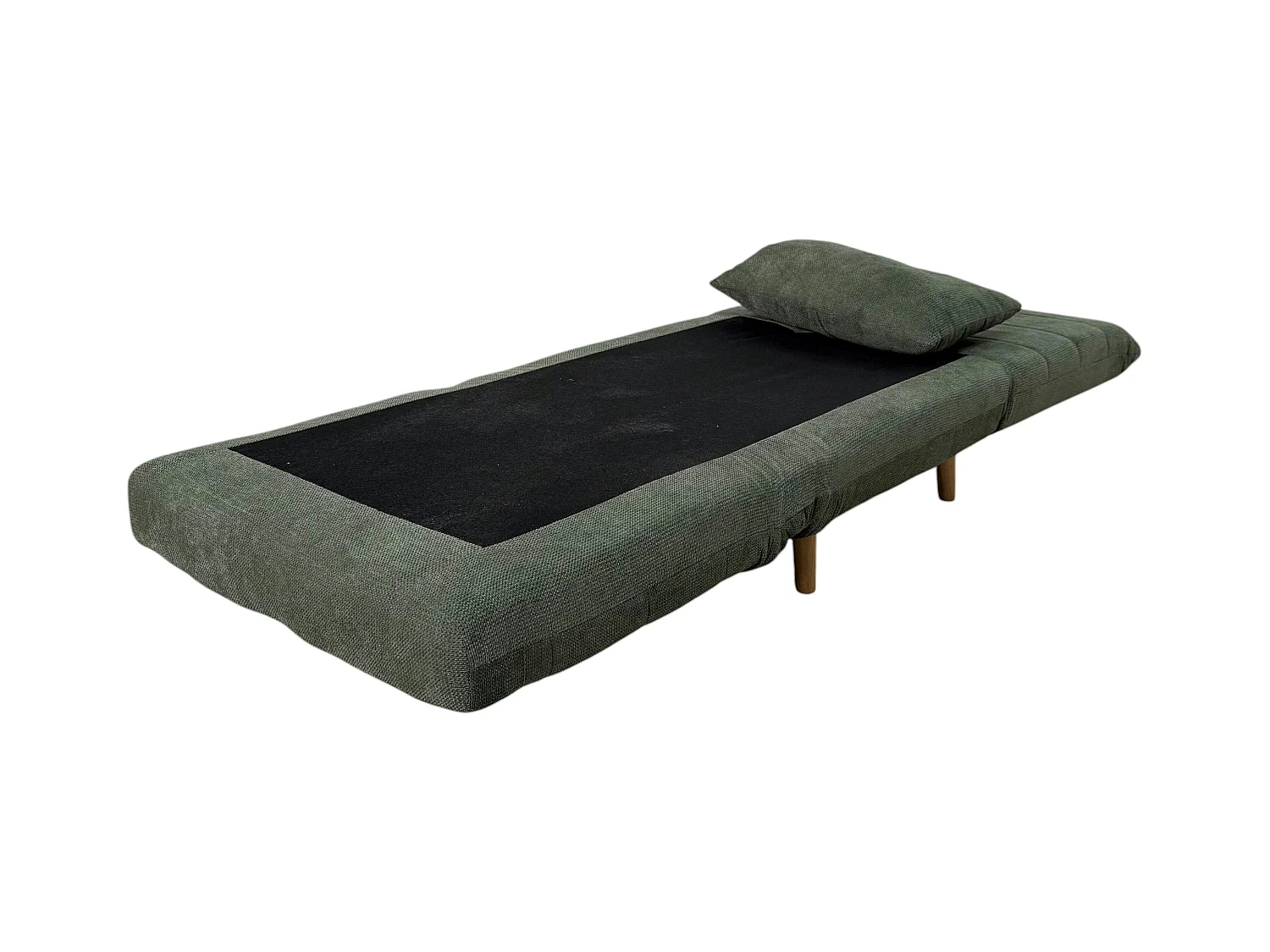 Fauteuil convertible 1 place vert - coussin inclus PALAU