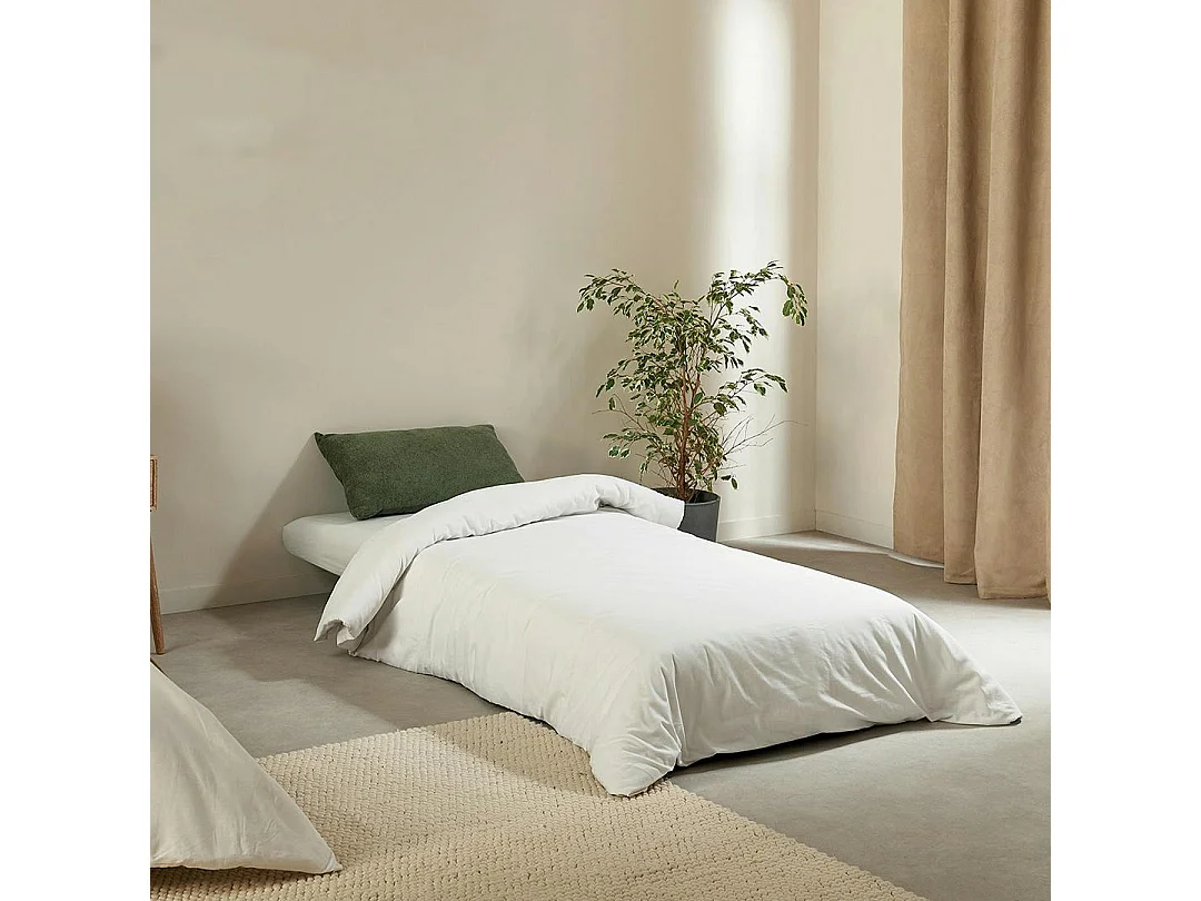 Fauteuil convertible 1 place vert - coussin inclus PALAU