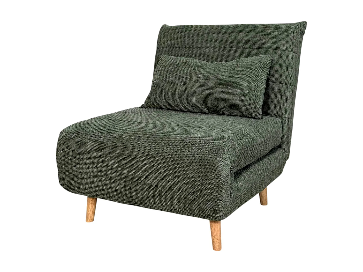 Fauteuil convertible 1 place vert - coussin inclus PALAU