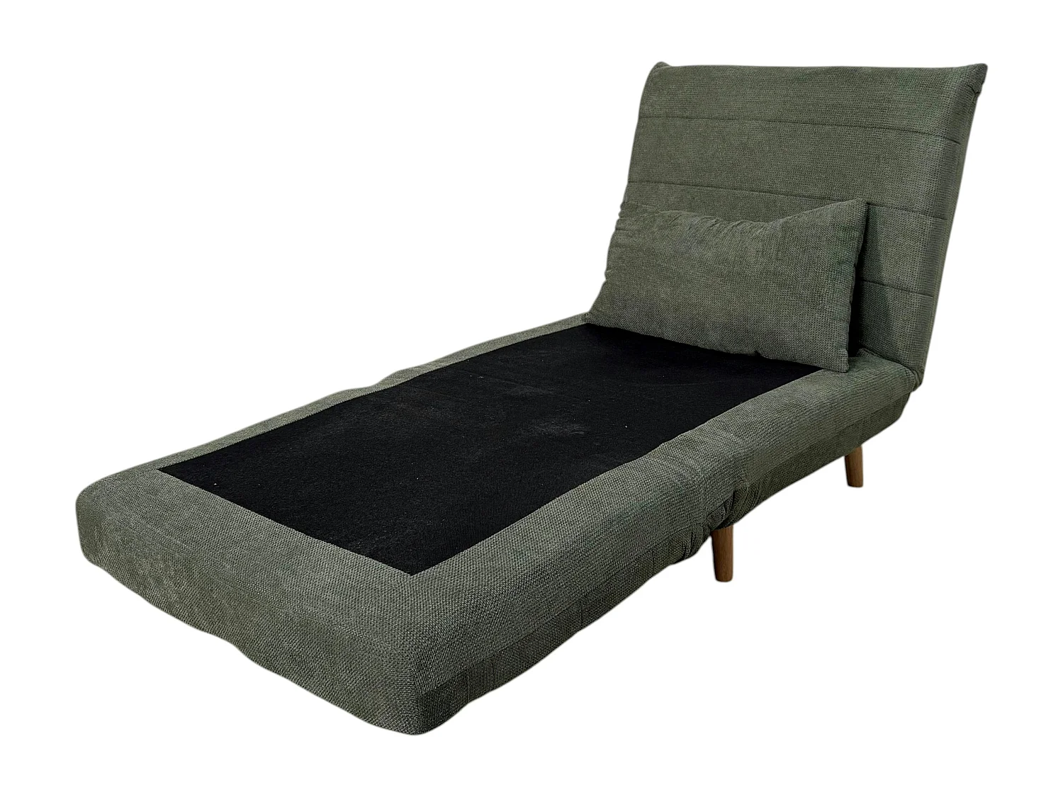 Fauteuil convertible 1 place vert - coussin inclus PALAU