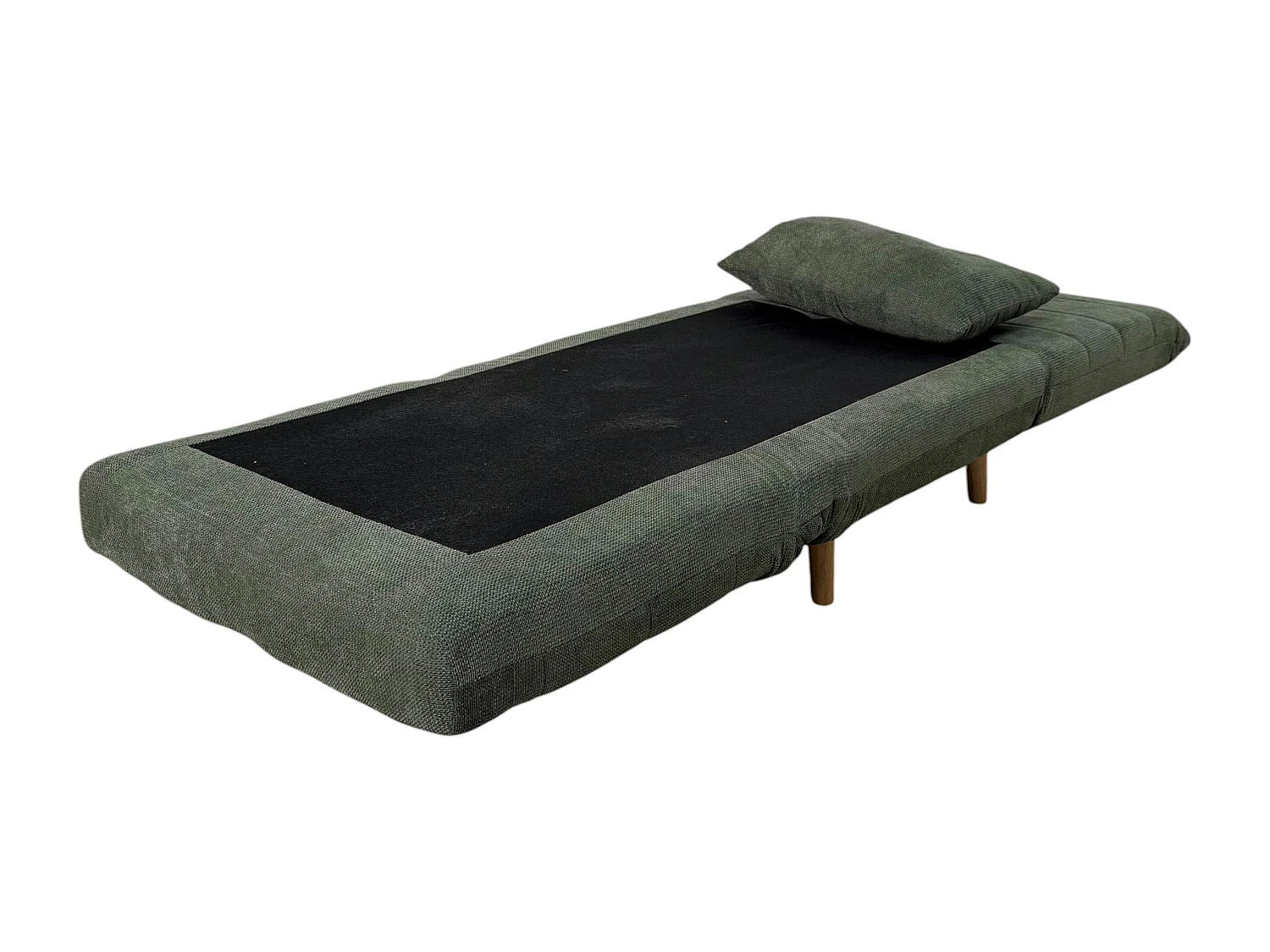 Fauteuil convertible 1 place vert - coussin inclus PALAU