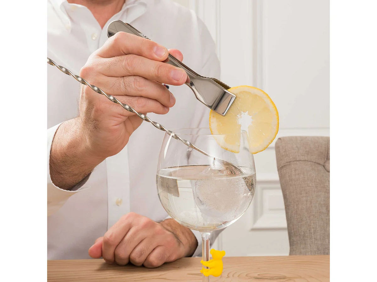 Chill - Pince à glaçon avec 4 glaçons en inox