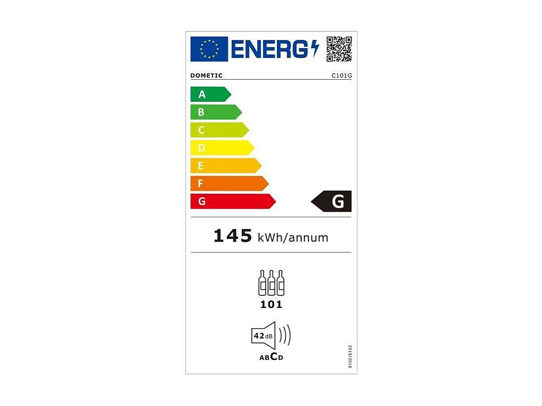 DOMETIC Cave a vin de vieillissement C101G - Monozone - 101 bouteilles