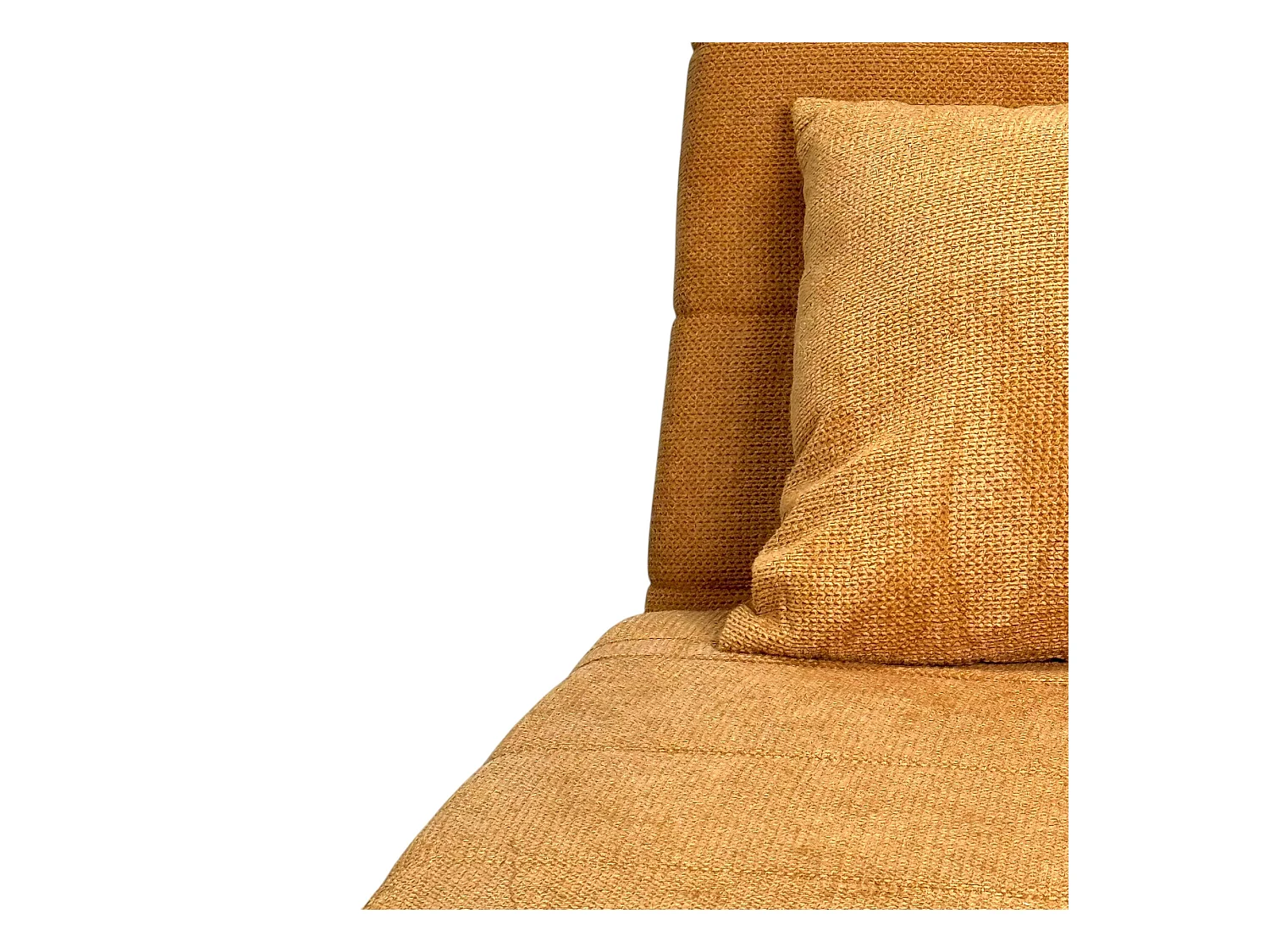 Fauteuil convertible 1 place moutarde - coussin inclus PALAU
