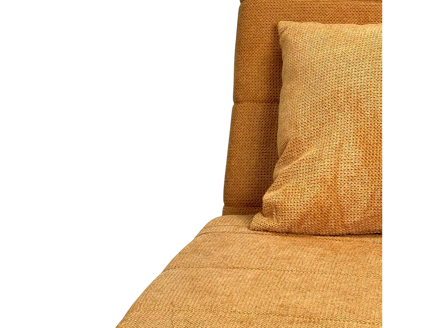 Fauteuil convertible 1 place moutarde - coussin inclus PALAU