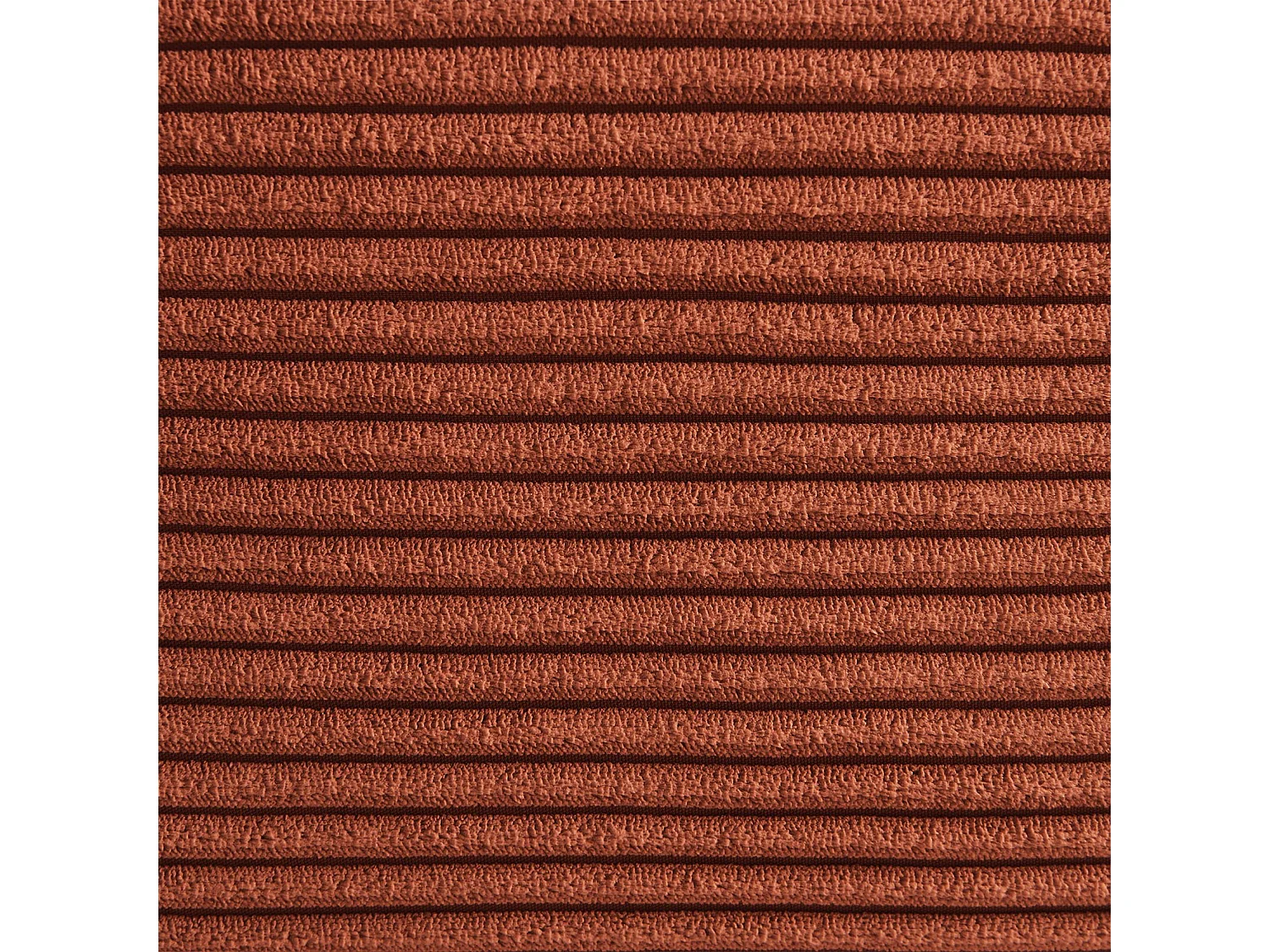 Chauffeuse velours côtelé 2 places terracotta L 91 x P 105 x H 72 cm - SOKOL