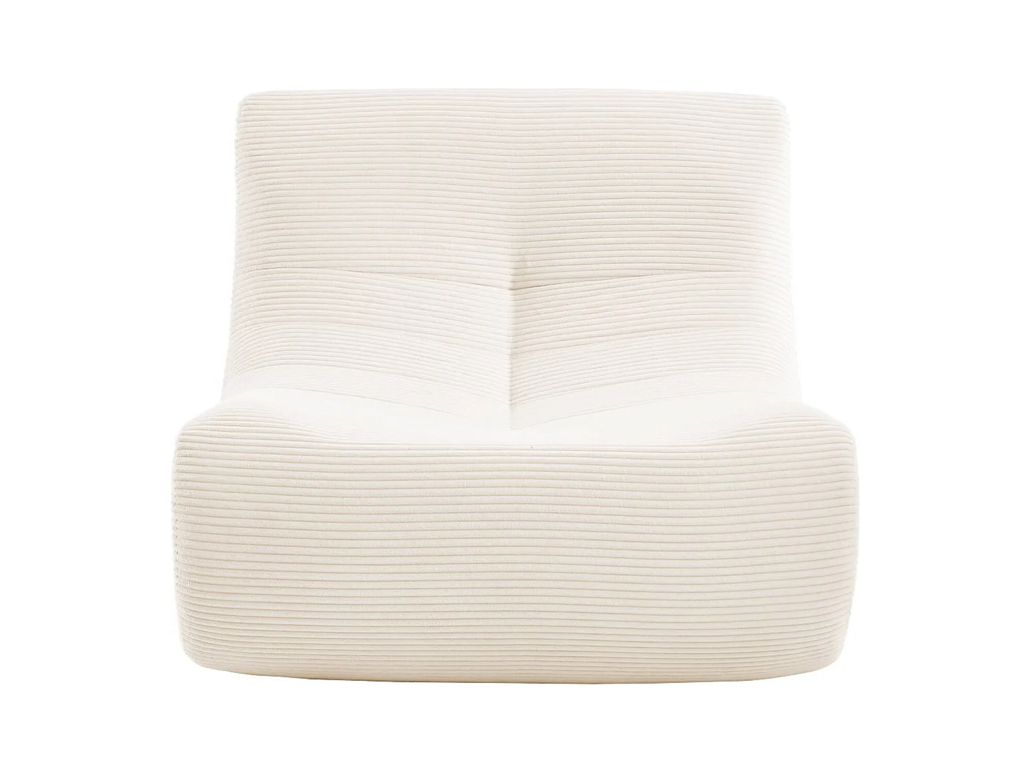 Sofá modular de pana, 2 plazas crema