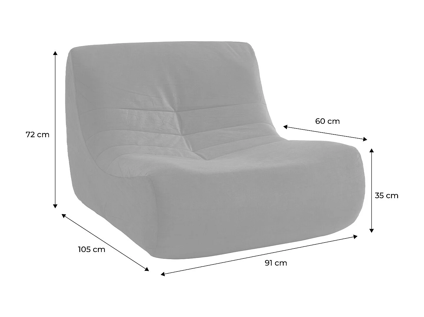 Sofá modular de terciopelo, 2 plazas beige