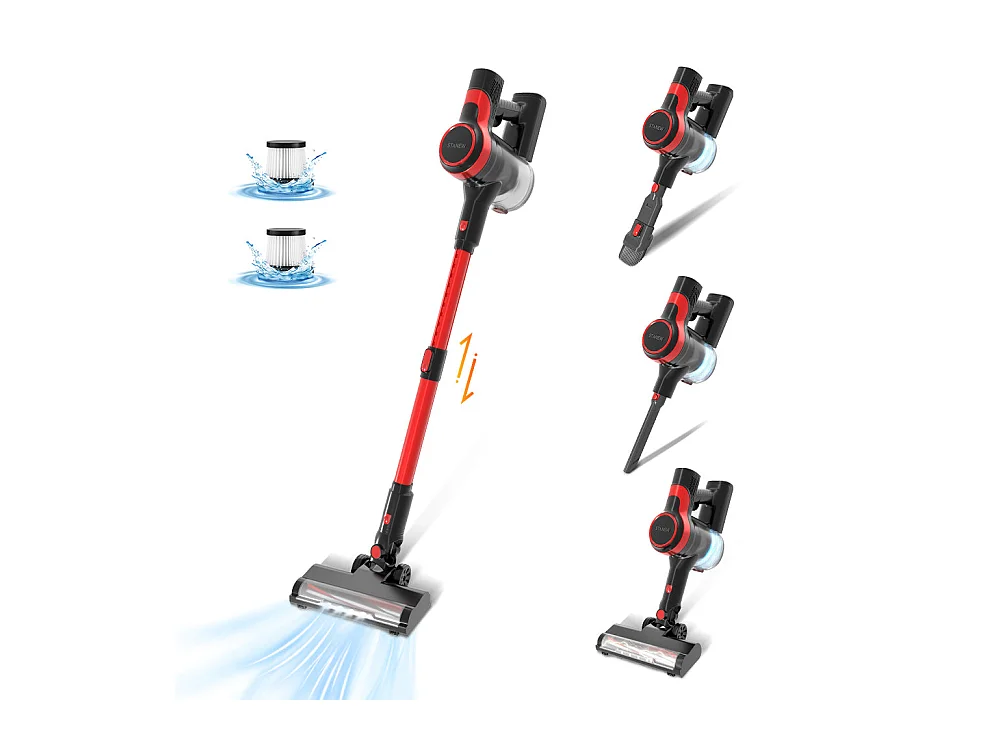 Aspirateur Balai sans Fil, 2 Vitesses, 150W , 22.2V Batterie 2200mAh