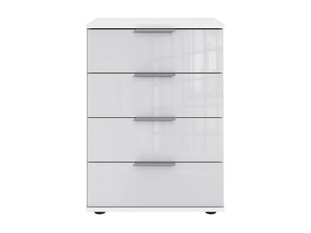 NACHTKONSOLE Easy Plus weiß / Weißglas 52 / 38  / 74cm