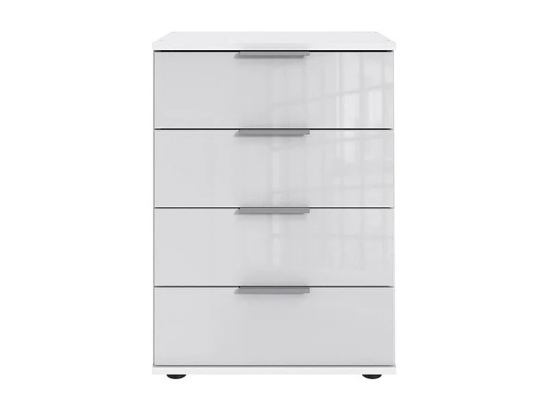 NACHTKONSOLE Easy Plus weiß / Weißglas 52 / 38  / 74cm