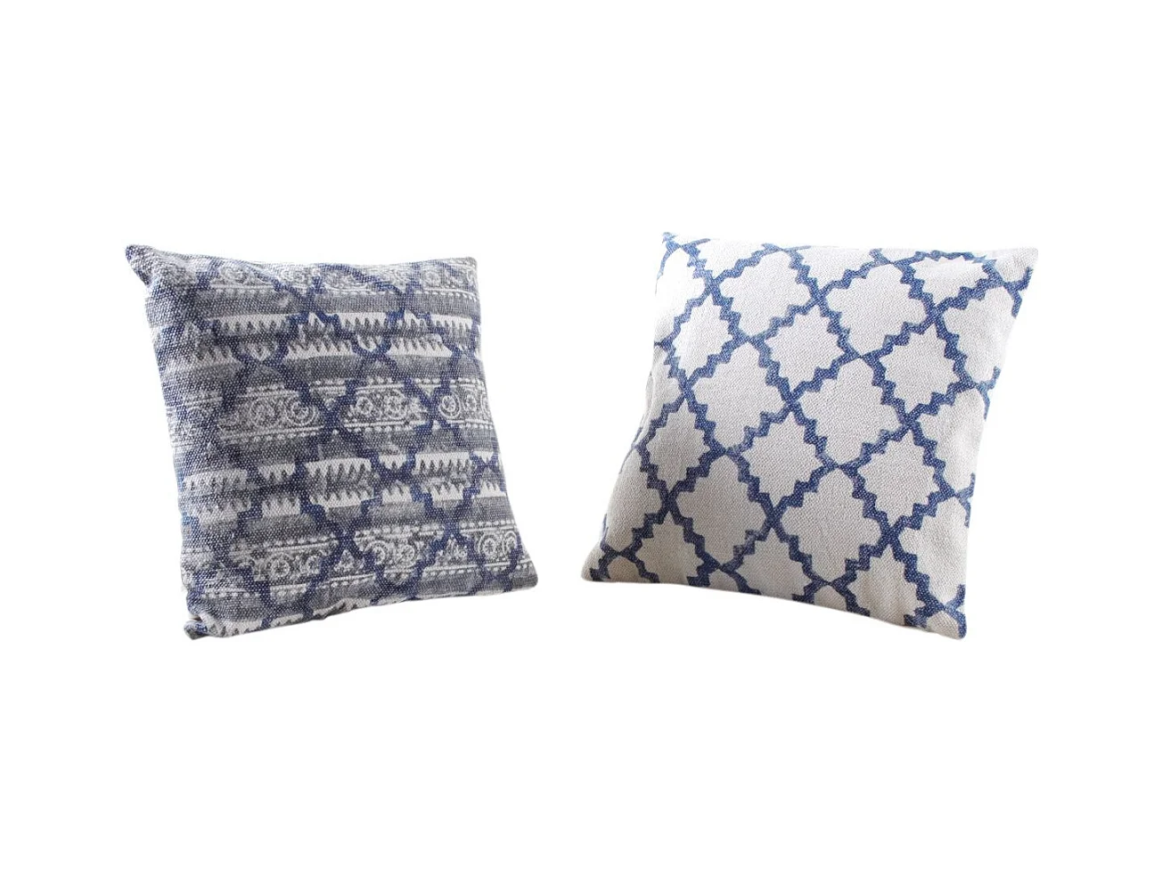 Coussin en coton déhoussable et garni 50 x 50 cm - Lot de 2
