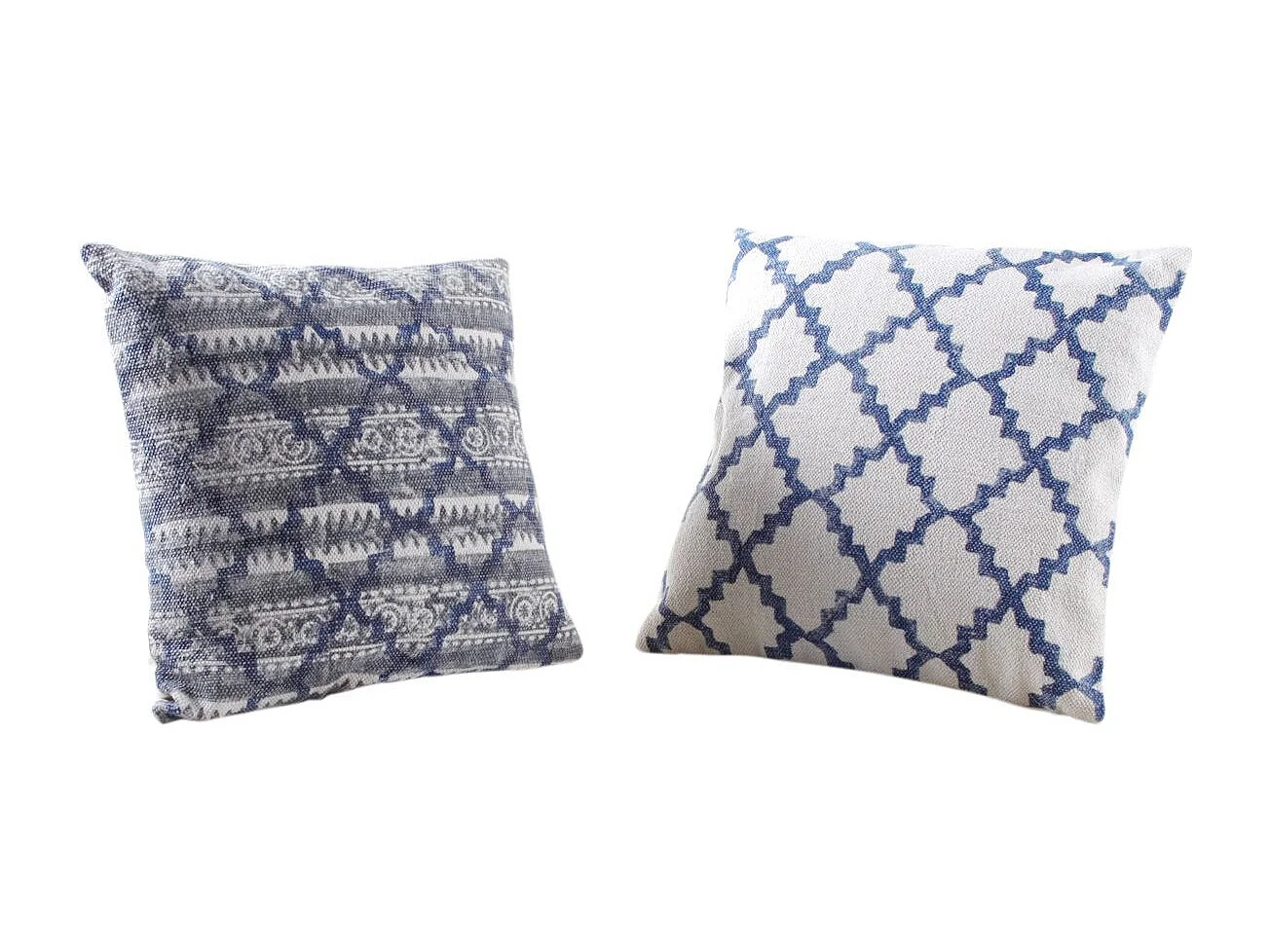 Coussin en coton déhoussable et garni 50 x 50 cm - Lot de 2