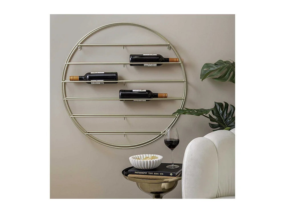 Support mural rond pour bouteilles Redondo