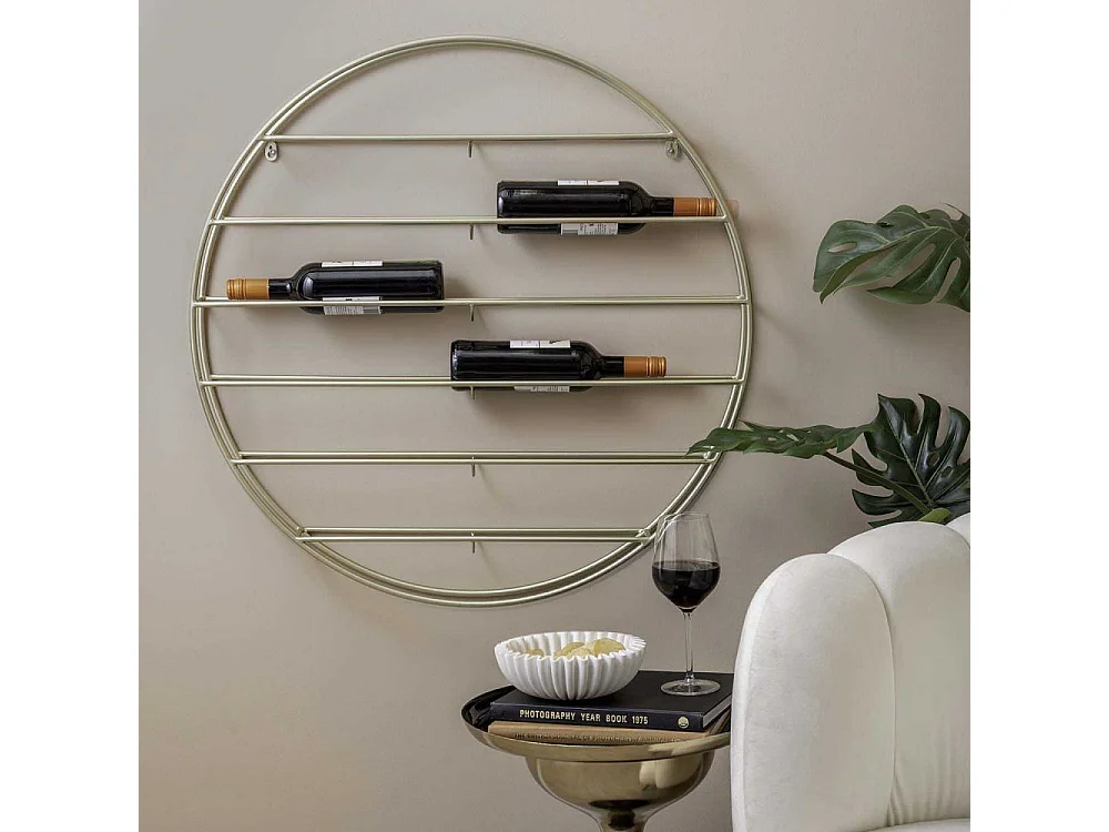 Support mural rond pour bouteilles Redondo